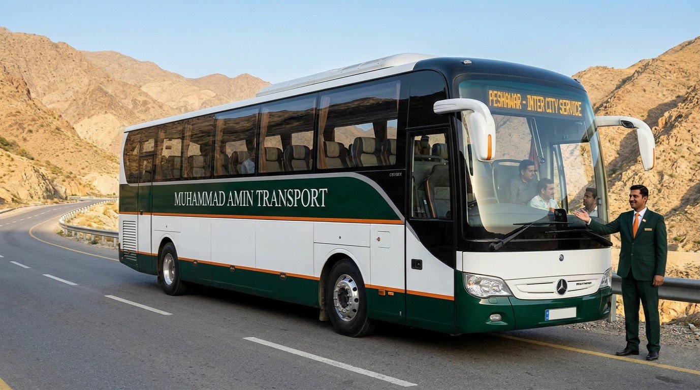 Luxury Passenger Coach on Highway
